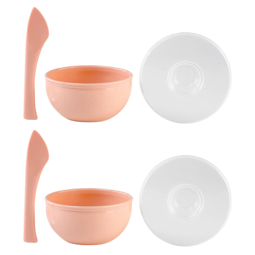 Face Mask Silicone - ชุดอุปกรณ์มาส์กหน้า 2 ชุด ชามซิลิโคนกันตก ไม้คนมาส์กหน้า ชามผสม
