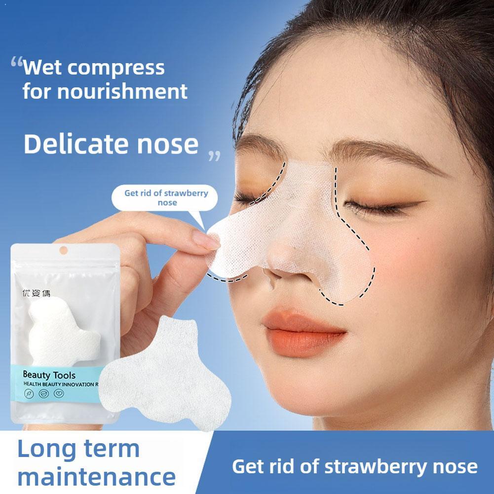 Face Mask Silicone - แผ่นมาส์กจมูกแบบมืออาชีพ 100 ชิ้น สำหรับดูแลผิวบริเวณทีโซน แผ่นสำลีแบบใช้แล้วทิ้งสำหรับแผ่นลอกสิวเสี้ยน อุปกรณ์เสริมสำหรับร้านเสริมสวย