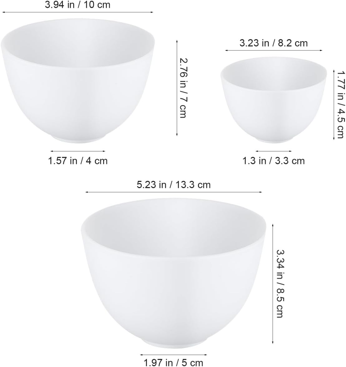 ชุดชามซิลิโคนสีขาว 3 ชิ้น/ชุด  - Face Mask Silicone บทวิจารณ์และราคา