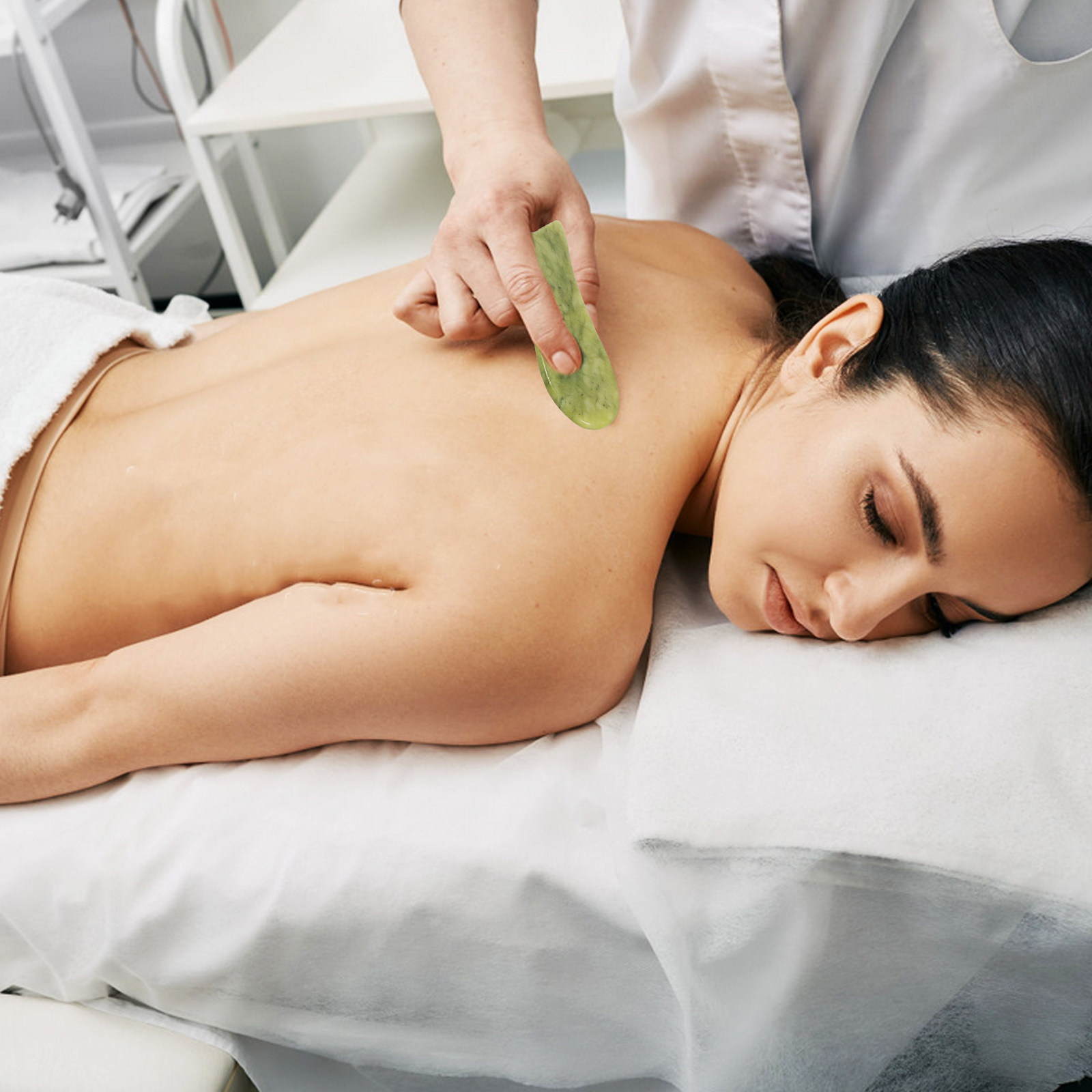 แผ่นขูดหน้ากัวซาหยกธรรมชาติ 2  - Spa Y Wellness บทวิจารณ์และราคา
